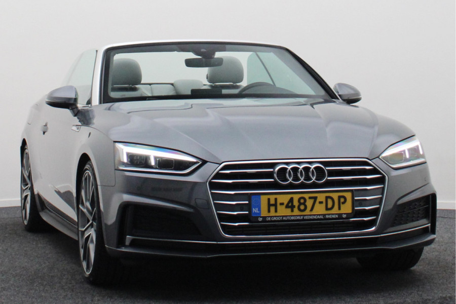 Audi A5 Cabriolet 40 TFSI Sport S Line Edition Leer, Apple Carplay, Verwarmd Stuurwiel, Cruise, PDC, Navigatie, LED, 20''