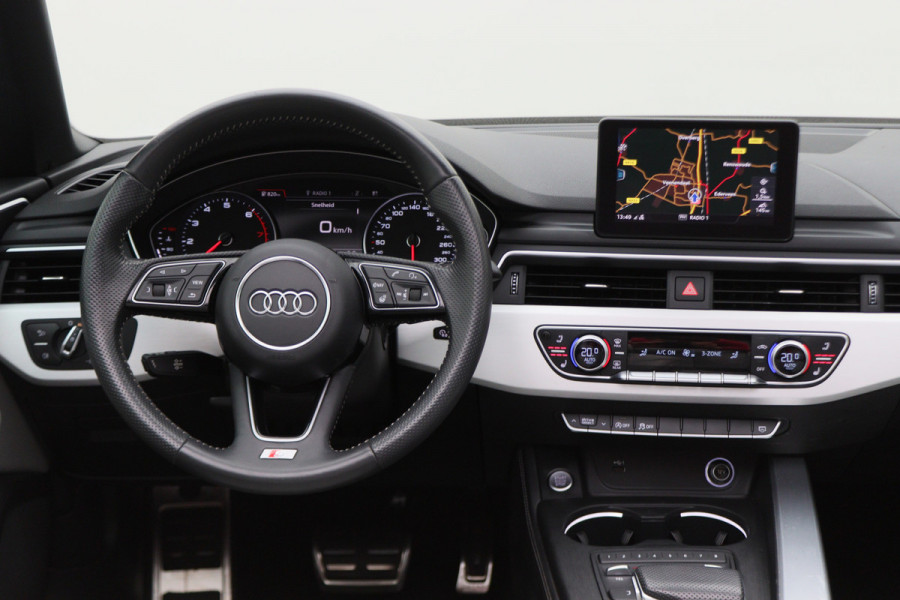 Audi A5 Cabriolet 40 TFSI Sport S Line Edition Leer, Apple Carplay, Verwarmd Stuurwiel, Cruise, PDC, Navigatie, LED, 20''