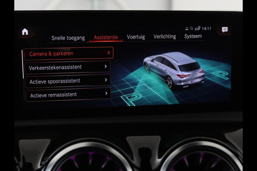 Mercedes-Benz CLA-Klasse Shooting Brake 250e Business Solution AMG Limited | Adaptive cruise | Stoelverwarming | Carplay | Sfeerverlichting | Leder/Alcantara | Navigatie | Full LED