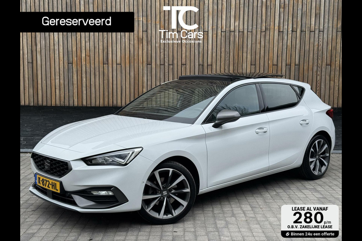 Seat Leon 1.5 eTSI FR Automaat | Panoramadak | Stoelverwarming | Achteruitrijcamera | LED verlichting | Stuurverwarming | Parkeersensoren Seat Leon 1.5 eTSI FR Automaat | Panoramadak | Stoelverwarming | Achteruitrijcamera | LED verlichting | Stuurverwarming | Parkeersensoren