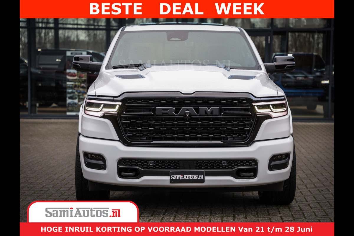 Dodge Ram 1500 Limited Night High Output 540HP 706Nm | Massage + Full Option | De Meest Luxe en Volle Pick-Up in zijn Klasse | Comfortabele Dubbele Cabine met Royale 5 Zitplaatsen | BPM vrij | Nu Leverbaar uit Voorraad | Voorraad Nr 2352 - 7649 Dodge Ram 1500 Limited Night High Output 540HP 706Nm | Massage + Full Option | De Meest Luxe en Volle Pick-Up in zijn Klasse | Comfortabele Dubbele Cabine met Royale 5 Zitplaatsen | BPM vrij | Nu Leverbaar uit Voorraad | Voorraad Nr 2352 - 7649