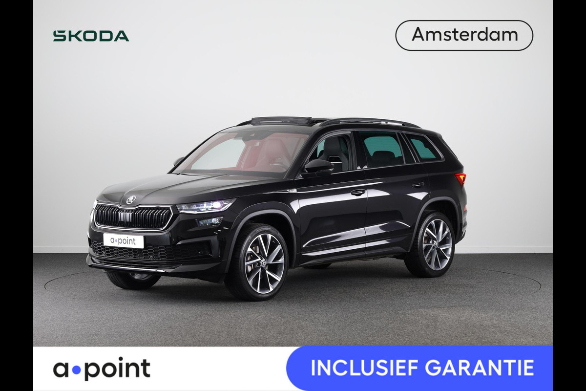 Škoda Kodiaq 1.5 TSI Sportline Business 7-zits 150pk DSG | Panoramadak | 20 inch lichtmetalen velgen | Trekhaak wegklapbaar | Verwarmbare voorstoelen Škoda Kodiaq 1.5 TSI Sportline Business 7-zits 150pk DSG | Panoramadak | 20 inch lichtmetalen velgen | Trekhaak wegklapbaar | Verwarmbare voorstoelen