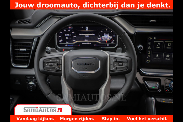 GMC Sierra DENALI 6,2 V8 Full Option | De Meest Luxe Pick-Up in zijn Klasse | Comfortabele Dubbele Cabine met Royale 5 Zitplaatsen | BPM vrij | Nu Leverbaar uit Voorraad | Voorraad Nr 434058