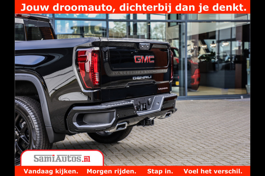 GMC Sierra DENALI 6,2 V8 Full Option | De Meest Luxe Pick-Up in zijn Klasse | Comfortabele Dubbele Cabine met Royale 5 Zitplaatsen | BPM vrij | Nu Leverbaar uit Voorraad | Voorraad Nr 434058