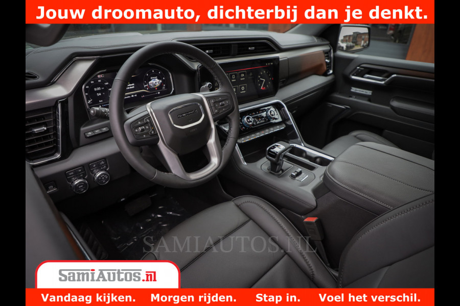 GMC Sierra DENALI 6,2 V8 Full Option | De Meest Luxe Pick-Up in zijn Klasse | Comfortabele Dubbele Cabine met Royale 5 Zitplaatsen | BPM vrij | Nu Leverbaar uit Voorraad | Voorraad Nr 434058