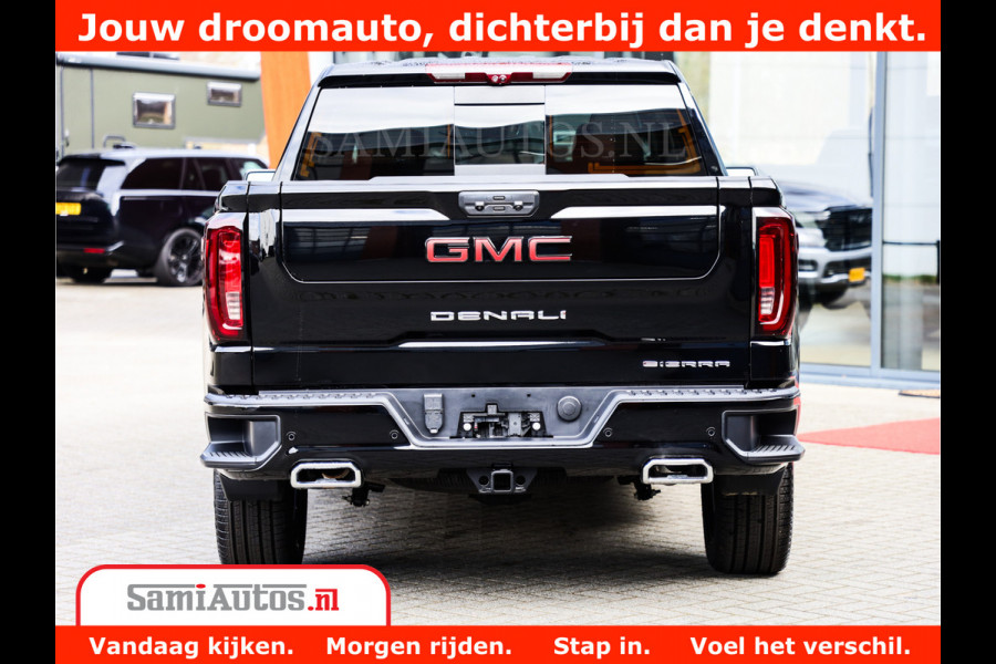 GMC Sierra DENALI 6,2 V8 Full Option | De Meest Luxe Pick-Up in zijn Klasse | Comfortabele Dubbele Cabine met Royale 5 Zitplaatsen | BPM vrij | Nu Leverbaar uit Voorraad | Voorraad Nr 434058