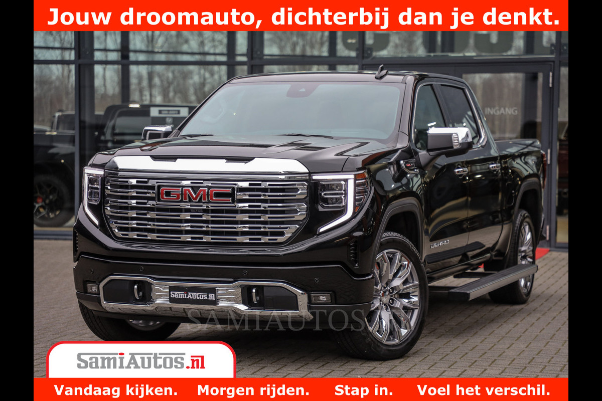 GMC Sierra DENALI | All-In Prijs | 6,2 V8 Full Option | De Meest Luxe Pick-Up in zijn Klasse | Comfortabele Dubbele Cabine met Royale 5 Zitplaatsen | BPM vrij | Nu Leverbaar uit Voorraad | Voorraad Nr 434420