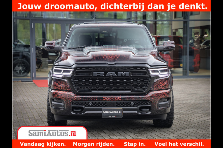 Dodge Ram COBRA EDITION | 1500 Limited Night High Output 540HP 706Nm | Massage + Full Option | De Meest Luxe en Volle Pick-Up in zijn Klas Comfortabele Dubbele Cabine met Royale 5 Zitplaatsen | BPM vrij | Nu Leverbaar uit Voorraad | Voorraad Nr 2368 -  5452 | Cobra package is meerprijs |