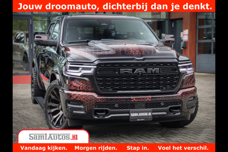 Dodge Ram COBRA EDITION | 1500 Limited Night High Output 540HP 706Nm | Massage + Full Option | De Meest Luxe en Volle Pick-Up in zijn Klas Comfortabele Dubbele Cabine met Royale 5 Zitplaatsen | BPM vrij | Nu Leverbaar uit Voorraad | Voorraad Nr 2368 -  5452 | Cobra package is meerprijs |