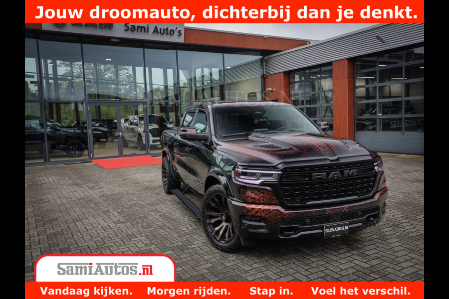 Dodge Ram COBRA EDITION | 1500 Limited Night High Output 540HP 706Nm | Massage + Full Option | De Meest Luxe en Volle Pick-Up in zijn Klas Comfortabele Dubbele Cabine met Royale 5 Zitplaatsen | BPM vrij | Nu Leverbaar uit Voorraad | Voorraad Nr 2368 -  5452 | Cobra package is meerprijs |