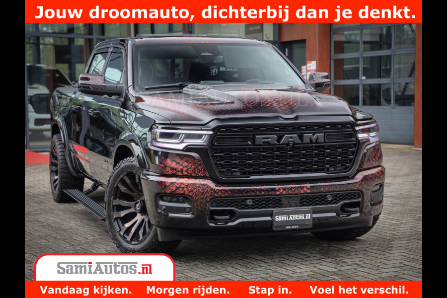 Dodge Ram COBRA EDITION | 1500 Limited Night High Output 540HP 706Nm | Massage + Full Option | De Meest Luxe en Volle Pick-Up in zijn Klas Comfortabele Dubbele Cabine met Royale 5 Zitplaatsen | BPM vrij | Nu Leverbaar uit Voorraad | Voorraad Nr 2368 -  5452 | Cobra package is meerprijs |