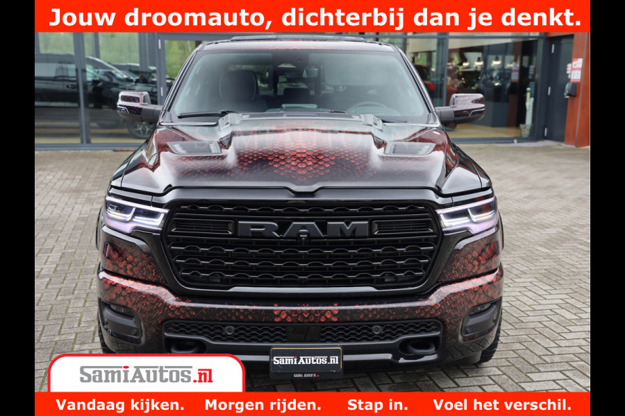 Dodge Ram COBRA EDITION | 1500 Limited Night High Output 540HP 706Nm | Massage + Full Option | De Meest Luxe en Volle Pick-Up in zijn Klas Comfortabele Dubbele Cabine met Royale 5 Zitplaatsen | BPM vrij | Nu Leverbaar uit Voorraad | Voorraad Nr 2368 -  5452 | Cobra package is meerprijs |
