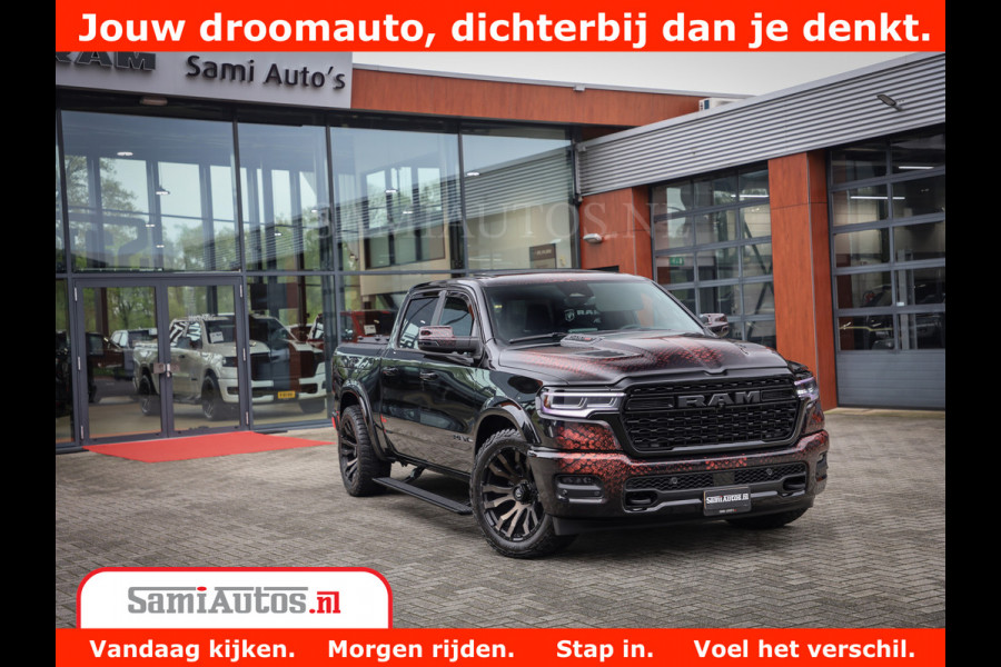 Dodge Ram COBRA EDITION | 1500 Limited Night High Output 540HP 706Nm | Massage + Full Option | De Meest Luxe en Volle Pick-Up in zijn Klas Comfortabele Dubbele Cabine met Royale 5 Zitplaatsen | BPM vrij | Nu Leverbaar uit Voorraad | Voorraad Nr 2368 -  5452 | Cobra package is meerprijs |