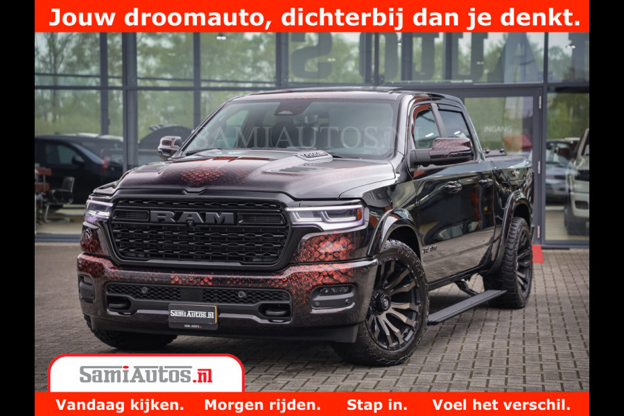 Dodge Ram COBRA EDITION | 1500 Limited Night High Output 540HP 706Nm | Massage + Full Option | De Meest Luxe en Volle Pick-Up in zijn Klas Comfortabele Dubbele Cabine met Royale 5 Zitplaatsen | BPM vrij | Nu Leverbaar uit Voorraad | Voorraad Nr 2368 -  5452 | Cobra package is meerprijs |