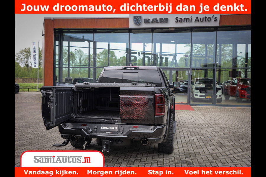 Dodge Ram COBRA EDITION | 1500 Limited Night High Output 540HP 706Nm | Massage + Full Option | De Meest Luxe en Volle Pick-Up in zijn Klas Comfortabele Dubbele Cabine met Royale 5 Zitplaatsen | BPM vrij | Nu Leverbaar uit Voorraad | Voorraad Nr 2368 -  5452 | Cobra package is meerprijs |