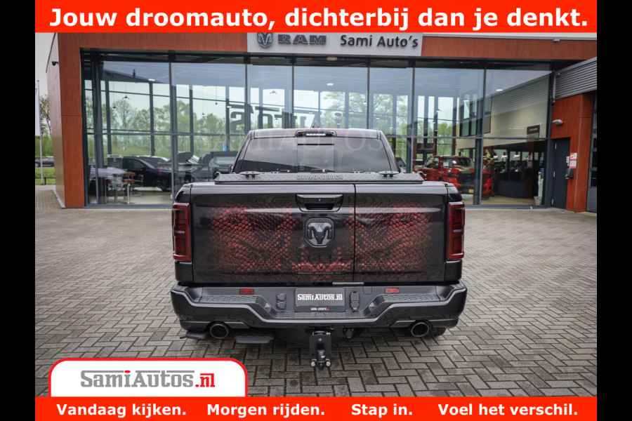 Dodge Ram COBRA EDITION | 1500 Limited Night High Output 540HP 706Nm | Massage + Full Option | De Meest Luxe en Volle Pick-Up in zijn Klas Comfortabele Dubbele Cabine met Royale 5 Zitplaatsen | BPM vrij | Nu Leverbaar uit Voorraad | Voorraad Nr 2368 -  5452 | Cobra package is meerprijs |