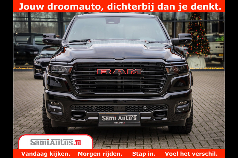 Dodge Ram 1500 Night Premium | Full Option | De Meest Luxe Pick-Up in zijn Klasse | 14.4 Inch Display | Luchtvering | 420PK 636 Nm | Comfortabele Dubbele Cabine met Royale 5 Zitplaatsen | BPM vrij | Nu Leverbaar uit Voorraad | Voorraad Nr 2233 - 7672