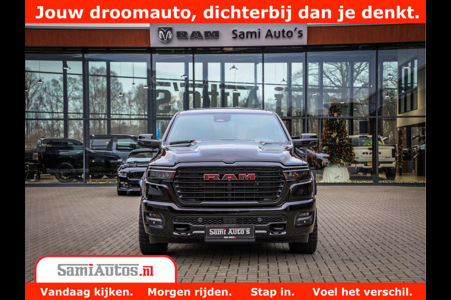 Dodge Ram 1500 Night Premium | Full Option | De Meest Luxe Pick-Up in zijn Klasse | 14.4 Inch Display | Luchtvering | 420PK 636 Nm | Comfortabele Dubbele Cabine met Royale 5 Zitplaatsen | BPM vrij | Nu Leverbaar uit Voorraad | Voorraad Nr 2233 - 7672