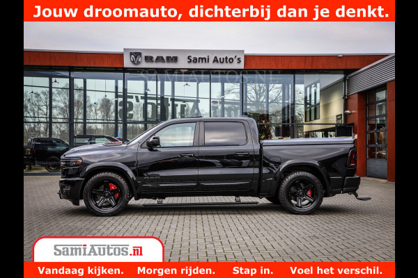 Dodge Ram 1500 Night Premium | Full Option | De Meest Luxe Pick-Up in zijn Klasse | 14.4 Inch Display | Luchtvering | 420PK 636 Nm | Comfortabele Dubbele Cabine met Royale 5 Zitplaatsen | BPM vrij | Nu Leverbaar uit Voorraad | Voorraad Nr 2233 - 7672