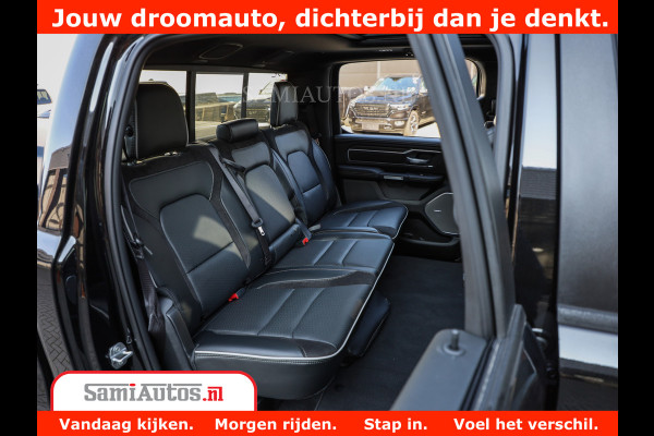 Dodge Ram 1500 Night Premium | Full Option | De Meest Luxe Pick-Up in zijn Klasse | 14.4 Inch Display | Luchtvering | 420PK 636 Nm | Comfortabele Dubbele Cabine met Royale 5 Zitplaatsen | BPM vrij | Nu Leverbaar uit Voorraad | Voorraad Nr 2233 - 7672