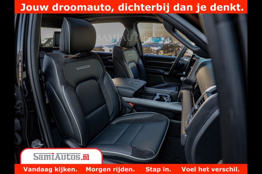 Dodge Ram 1500 Night Premium | Full Option | De Meest Luxe Pick-Up in zijn Klasse | 14.4 Inch Display | Luchtvering | 420PK 636 Nm | Comfortabele Dubbele Cabine met Royale 5 Zitplaatsen | BPM vrij | Nu Leverbaar uit Voorraad | Voorraad Nr 2233 - 7672