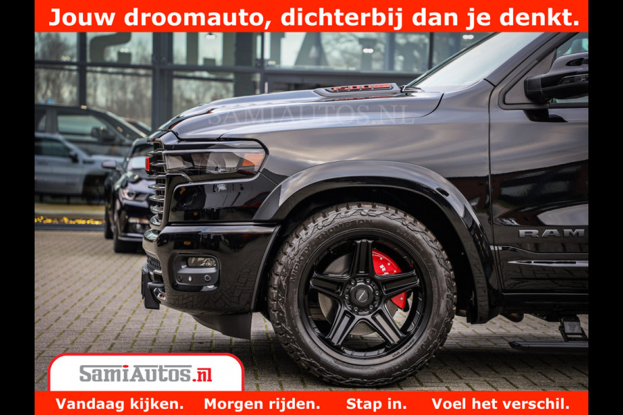 Dodge Ram 1500 Night Premium | Full Option | De Meest Luxe Pick-Up in zijn Klasse | 14.4 Inch Display | Luchtvering | 420PK 636 Nm | Comfortabele Dubbele Cabine met Royale 5 Zitplaatsen | BPM vrij | Nu Leverbaar uit Voorraad | Voorraad Nr 2233 - 7672