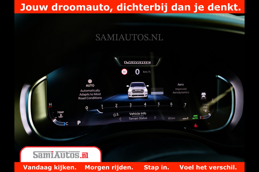 Dodge Ram 1500 Night Premium | Full Option | De Meest Luxe Pick-Up in zijn Klasse | 14.4 Inch Display | Luchtvering | 420PK 636 Nm | Comfortabele Dubbele Cabine met Royale 5 Zitplaatsen | BPM vrij | Nu Leverbaar uit Voorraad | Voorraad Nr 2233 - 7672