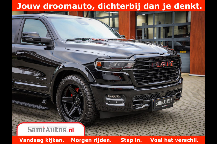 Dodge Ram 1500 Night Premium | Full Option | De Meest Luxe Pick-Up in zijn Klasse | 14.4 Inch Display | Luchtvering | 420PK 636 Nm | Comfortabele Dubbele Cabine met Royale 5 Zitplaatsen | BPM vrij | Nu Leverbaar uit Voorraad | Voorraad Nr 2233 - 7672