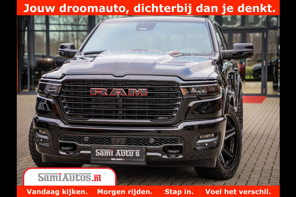 Dodge Ram 1500 Night Premium | Full Option | De Meest Luxe Pick-Up in zijn Klasse | 14.4 Inch Display | Luchtvering | 420PK 636 Nm | Comfortabele Dubbele Cabine met Royale 5 Zitplaatsen | BPM vrij | Nu Leverbaar uit Voorraad | Voorraad Nr 2233 - 7672