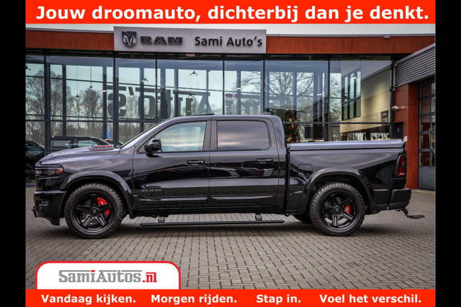 Dodge Ram 1500 Night Premium | Full Option | De Meest Luxe Pick-Up in zijn Klasse | 14.4 Inch Display | Luchtvering | 420PK 636 Nm | Comfortabele Dubbele Cabine met Royale 5 Zitplaatsen | BPM vrij | Nu Leverbaar uit Voorraad | Voorraad Nr 2233 - 7672