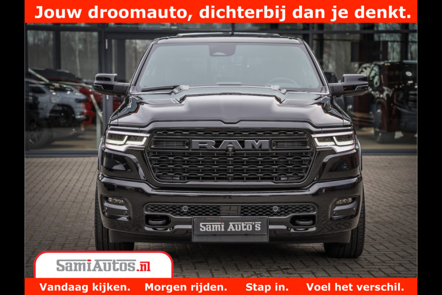 Dodge Ram 1500 Limited Demo Night High Output 540HP 706Nm | Massage + Full Option | De Meest Luxe en Volle Pick-Up in zijn Klasse | Comfortabele Dubbele Cabine met Royale 5 Zitplaatsen | BPM vrij | Nu Leverbaar uit Voorraad | Voorraad Nr 2263 - V76JVF