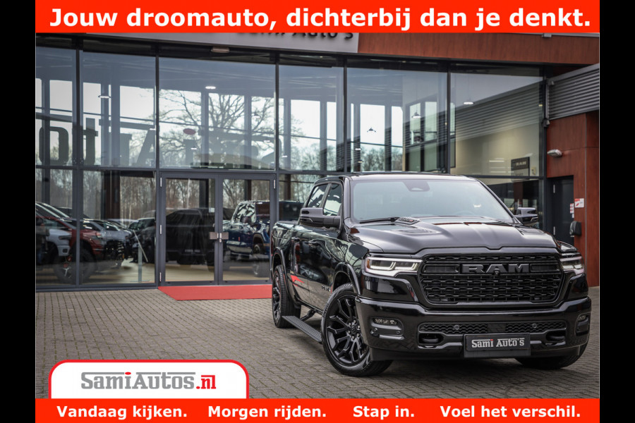 Dodge Ram 1500 Limited Demo Night High Output 540HP 706Nm | Massage + Full Option | De Meest Luxe en Volle Pick-Up in zijn Klasse | Comfortabele Dubbele Cabine met Royale 5 Zitplaatsen | BPM vrij | Nu Leverbaar uit Voorraad | Voorraad Nr 2263 - V76JVF