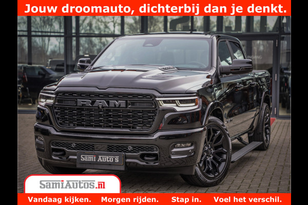 Dodge Ram 1500 Limited Demo Night High Output 540HP 706Nm | Massage + Full Option | De Meest Luxe en Volle Pick-Up in zijn Klasse | Comfortabele Dubbele Cabine met Royale 5 Zitplaatsen | BPM vrij | Nu Leverbaar uit Voorraad | Voorraad Nr 2263 - V76JVF
