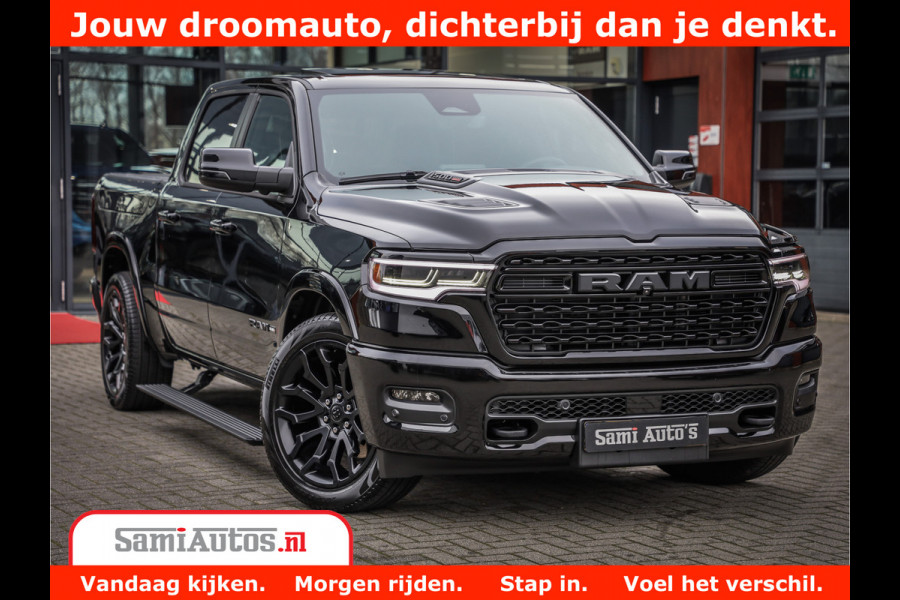 Dodge Ram 1500 Limited Demo Night High Output 540HP 706Nm | Massage + Full Option | De Meest Luxe en Volle Pick-Up in zijn Klasse | Comfortabele Dubbele Cabine met Royale 5 Zitplaatsen | BPM vrij | Nu Leverbaar uit Voorraad | Voorraad Nr 2263 - V76JVF