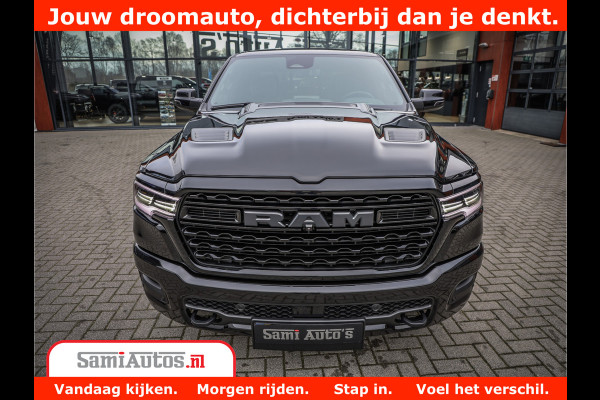 Dodge Ram 1500 Limited Demo Night High Output 540HP 706Nm | Massage + Full Option | De Meest Luxe en Volle Pick-Up in zijn Klasse | Comfortabele Dubbele Cabine met Royale 5 Zitplaatsen | BPM vrij | Nu Leverbaar uit Voorraad | Voorraad Nr 2263 - V76JVF