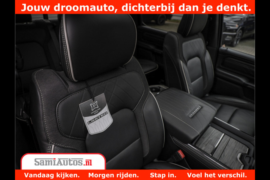 Dodge Ram 1500 Limited Demo Night High Output 540HP 706Nm | Massage + Full Option | De Meest Luxe en Volle Pick-Up in zijn Klasse | Comfortabele Dubbele Cabine met Royale 5 Zitplaatsen | BPM vrij | Nu Leverbaar uit Voorraad | Voorraad Nr 2263 - V76JVF