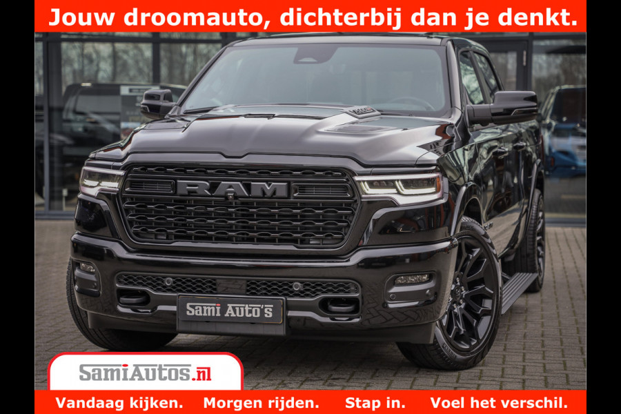 Dodge Ram 1500 Limited Demo Night High Output 540HP 706Nm | Massage + Full Option | De Meest Luxe en Volle Pick-Up in zijn Klasse | Comfortabele Dubbele Cabine met Royale 5 Zitplaatsen | BPM vrij | Nu Leverbaar uit Voorraad | Voorraad Nr 2263 - V76JVF