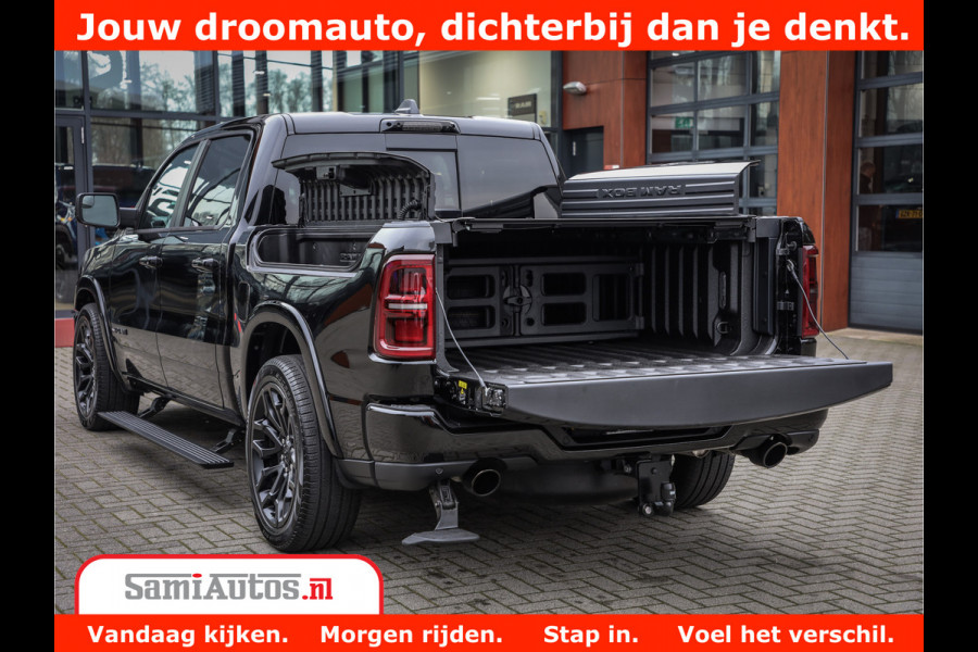 Dodge Ram 1500 Limited Demo Night High Output 540HP 706Nm | Massage + Full Option | De Meest Luxe en Volle Pick-Up in zijn Klasse | Comfortabele Dubbele Cabine met Royale 5 Zitplaatsen | BPM vrij | Nu Leverbaar uit Voorraad | Voorraad Nr 2263 - V76JVF