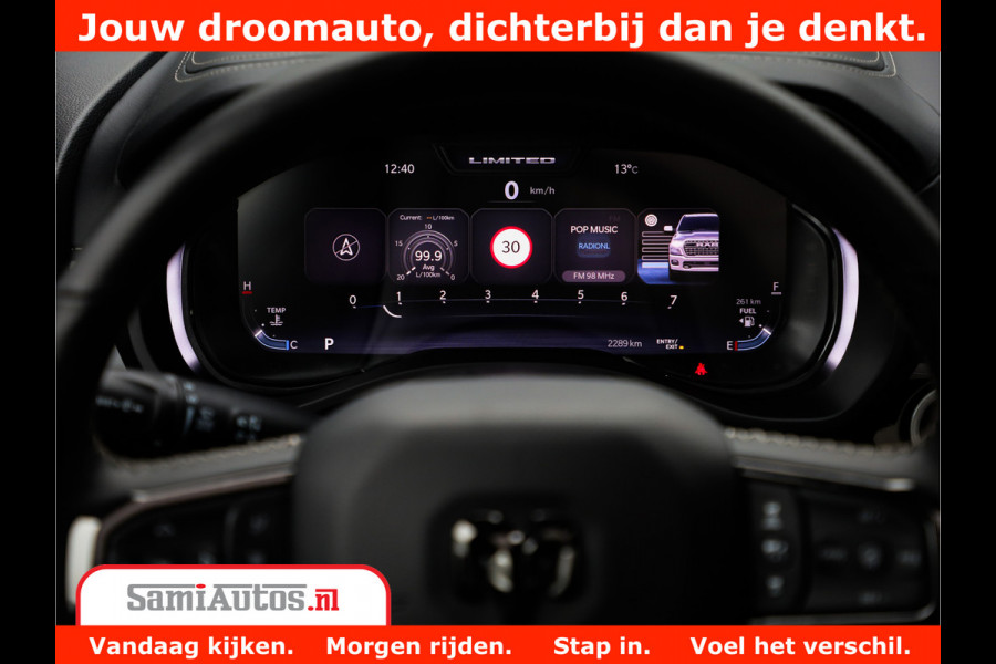 Dodge Ram 1500 Limited Demo Night High Output 540HP 706Nm | Massage + Full Option | De Meest Luxe en Volle Pick-Up in zijn Klasse | Comfortabele Dubbele Cabine met Royale 5 Zitplaatsen | BPM vrij | Nu Leverbaar uit Voorraad | Voorraad Nr 2263 - V76JVF