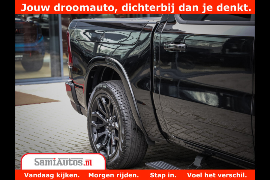 Dodge Ram 1500 Limited Demo Night High Output 540HP 706Nm | Massage + Full Option | De Meest Luxe en Volle Pick-Up in zijn Klasse | Comfortabele Dubbele Cabine met Royale 5 Zitplaatsen | BPM vrij | Nu Leverbaar uit Voorraad | Voorraad Nr 2263 - V76JVF