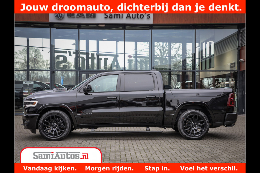 Dodge Ram 1500 Limited Demo Night High Output 540HP 706Nm | Massage + Full Option | De Meest Luxe en Volle Pick-Up in zijn Klasse | Comfortabele Dubbele Cabine met Royale 5 Zitplaatsen | BPM vrij | Nu Leverbaar uit Voorraad | Voorraad Nr 2263 - V76JVF