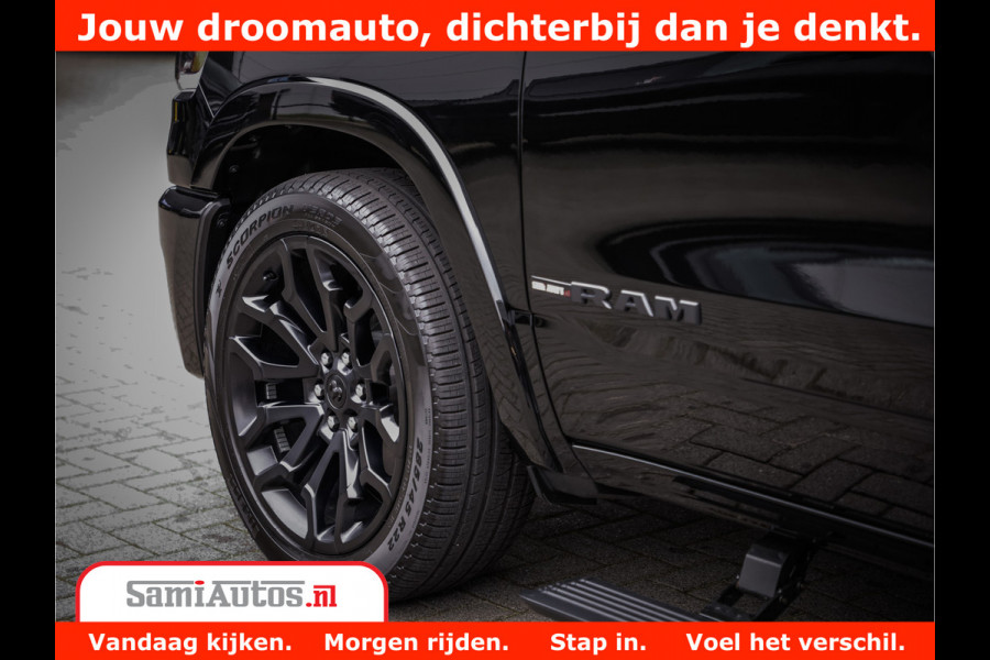 Dodge Ram 1500 Limited Demo Night High Output 540HP 706Nm | Massage + Full Option | De Meest Luxe en Volle Pick-Up in zijn Klasse | Comfortabele Dubbele Cabine met Royale 5 Zitplaatsen | BPM vrij | Nu Leverbaar uit Voorraad | Voorraad Nr 2263 - V76JVF