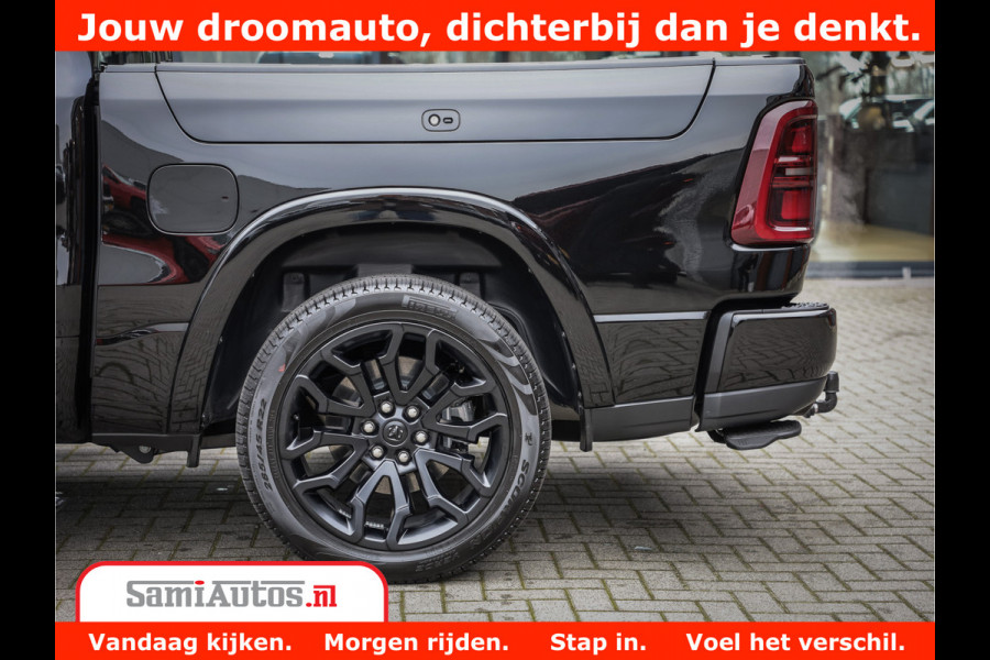 Dodge Ram 1500 Limited Demo Night High Output 540HP 706Nm | Massage + Full Option | De Meest Luxe en Volle Pick-Up in zijn Klasse | Comfortabele Dubbele Cabine met Royale 5 Zitplaatsen | BPM vrij | Nu Leverbaar uit Voorraad | Voorraad Nr 2263 - V76JVF