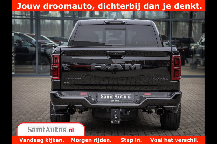 Dodge Ram 1500 Limited Demo Night High Output 540HP 706Nm | Massage + Full Option | De Meest Luxe en Volle Pick-Up in zijn Klasse | Comfortabele Dubbele Cabine met Royale 5 Zitplaatsen | BPM vrij | Nu Leverbaar uit Voorraad | Voorraad Nr 2263 - V76JVF