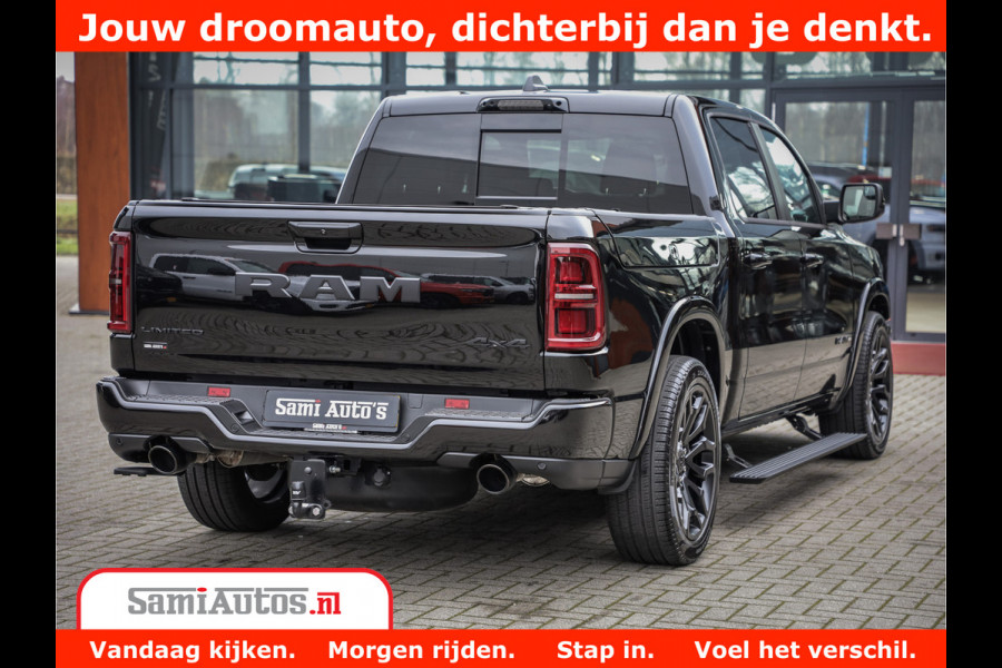 Dodge Ram 1500 Limited Demo Night High Output 540HP 706Nm | Massage + Full Option | De Meest Luxe en Volle Pick-Up in zijn Klasse | Comfortabele Dubbele Cabine met Royale 5 Zitplaatsen | BPM vrij | Nu Leverbaar uit Voorraad | Voorraad Nr 2263 - V76JVF