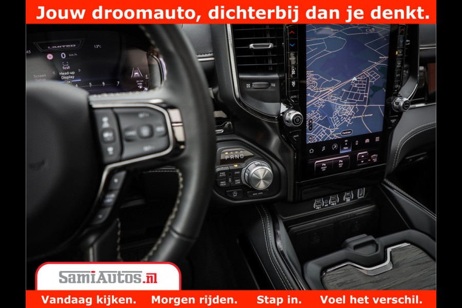 Dodge Ram 1500 Limited Demo Night High Output 540HP 706Nm | Massage + Full Option | De Meest Luxe en Volle Pick-Up in zijn Klasse | Comfortabele Dubbele Cabine met Royale 5 Zitplaatsen | BPM vrij | Nu Leverbaar uit Voorraad | Voorraad Nr 2263 - V76JVF