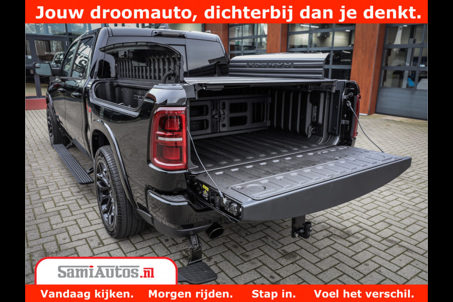 Dodge Ram 1500 Limited Demo Night High Output 540HP 706Nm | Massage + Full Option | De Meest Luxe en Volle Pick-Up in zijn Klasse | Comfortabele Dubbele Cabine met Royale 5 Zitplaatsen | BPM vrij | Nu Leverbaar uit Voorraad | Voorraad Nr 2263 - V76JVF