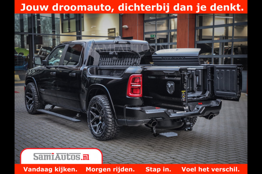 Dodge Ram 1500 Limited Night High Output 540HP 706Nm | Massage + Full Option | De Meest Luxe en Volle Pick-Up in zijn Klasse | Comfortabele Dubbele Cabine met Royale 5 Zitplaatsen | BPM vrij | Nu Leverbaar uit Voorraad | Voorraad Nr 2349 -  5159