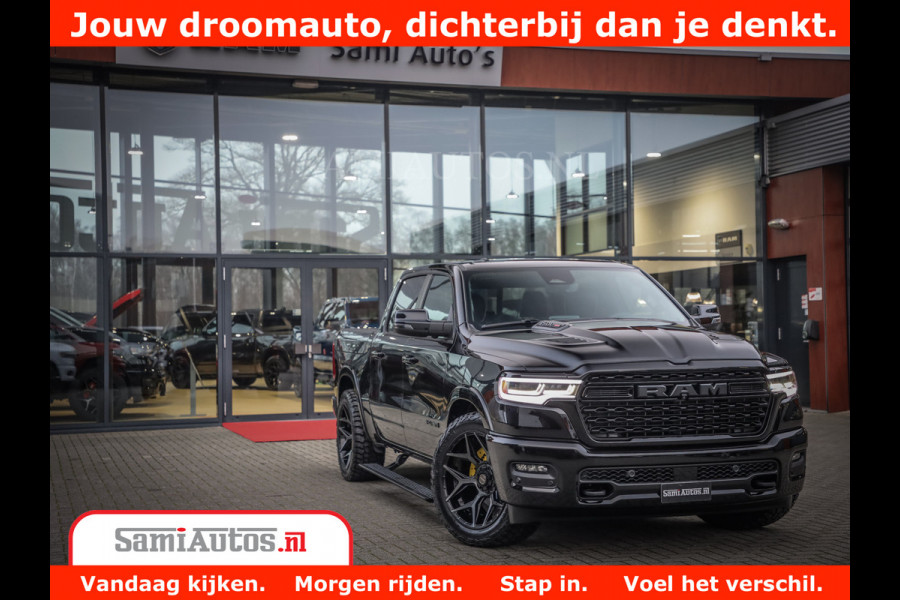 Dodge Ram 1500 Limited Night High Output 540HP 706Nm | Massage + Full Option | De Meest Luxe en Volle Pick-Up in zijn Klasse | Comfortabele Dubbele Cabine met Royale 5 Zitplaatsen | BPM vrij | Nu Leverbaar uit Voorraad | Voorraad Nr 2349 -  5159
