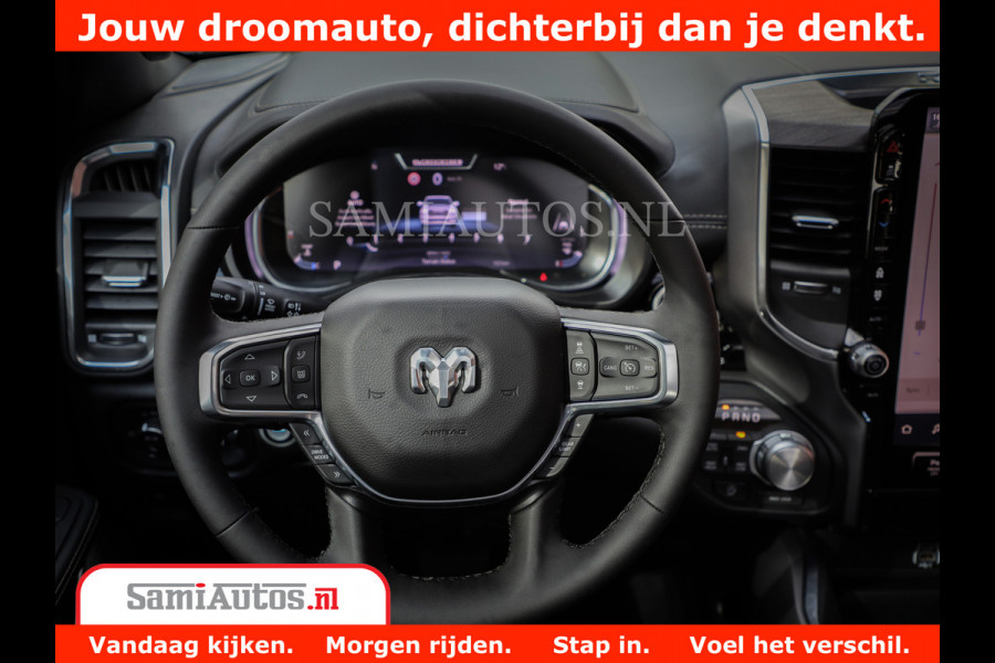 Dodge Ram 1500 Night Premium | Full Option | De Meest Luxe Pick-Up in zijn Klasse | Comfortabele Dubbele Cabine met Royale 5 Zitplaatsen | BPM vrij | Nu Leverbaar uit Voorraad | Voorraad Nr 2215 - 4984